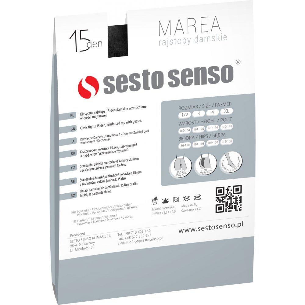 SESTO-SENSO KLASYCZNE RAJSTOPY DAMSKIE MAREA 15 DEN R04, XL R021