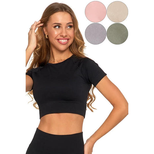 MORAJ SPORTOWY TOP DAMSKI Z KRÓTKIM RĘKAWEM BD1900-508
