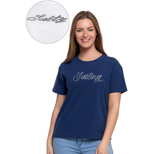 MORAJ KOSZULKA DAMSKA Z KRÓTKIM REKAWEM T-SHIRT REGULAR BD1600-606