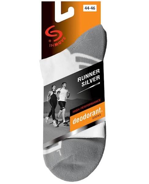 JJW SKARPETKI RUNNER SILVER DEODORANT