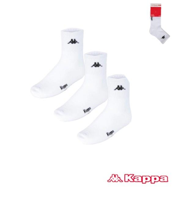 KAPPA - SKARPETKI 3/4 BIAŁY 3-PAK 368040, 368071