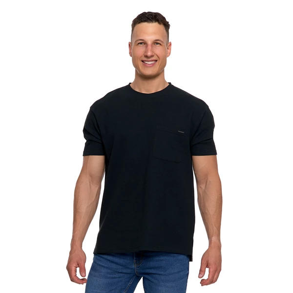 MORAJ T-SHIRT MĘSKI STRUKTURALNY CASUAL Z KIESZONKĄ OTS2700-003