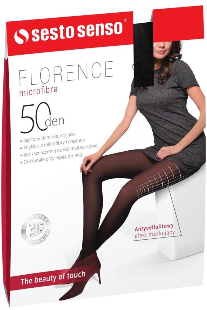 SESTO-SENSO RAJSTOPY FLORENCE 50 DEN ANTYCELLULITOWE 3D MICROFIBRA