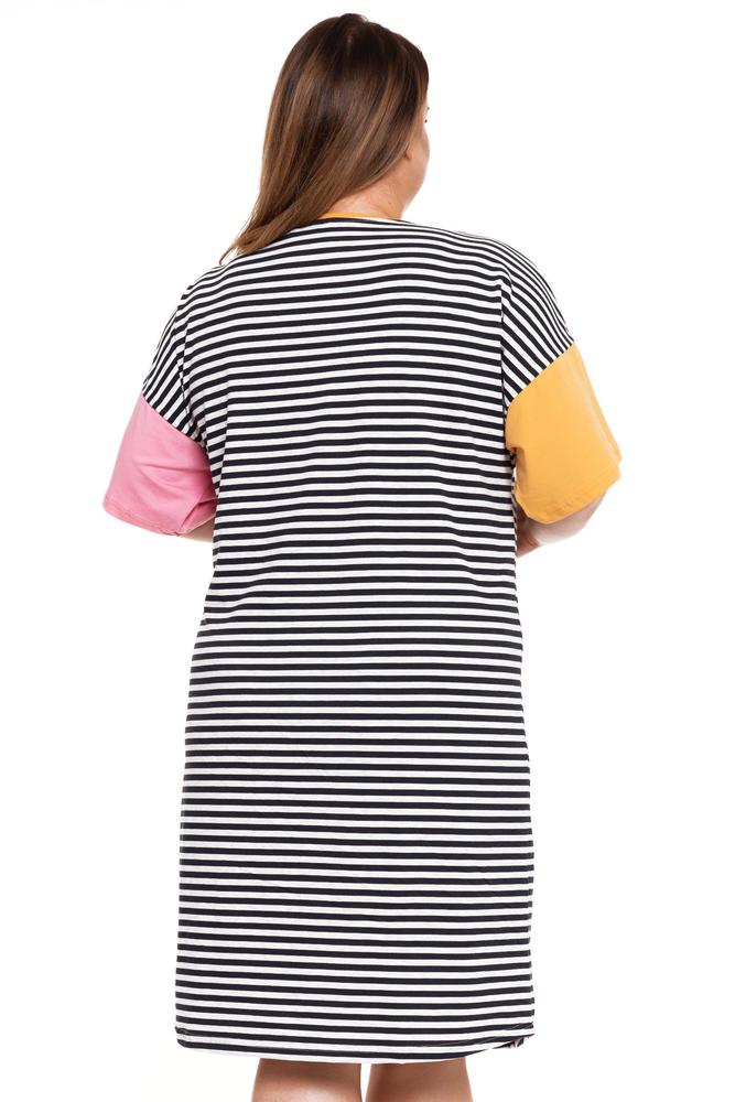 MORAJ KOSZULA DAMSKA NOCNA W PASKI PLUS SIZE PDK4200-001 - SS/2024