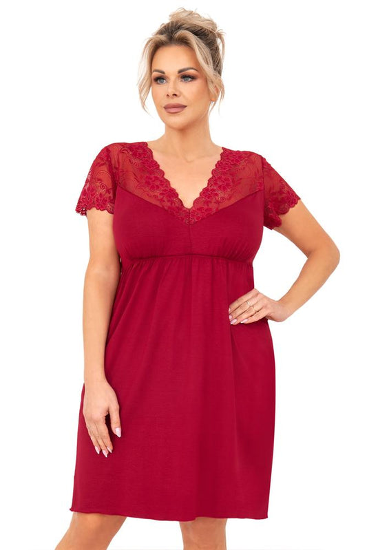 DONNA KOSZULKA DAMSKA NOCNA Z KORONKĄ - LIVIA PLUS SIZE