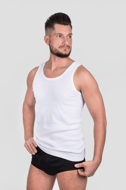 PODKOSZULEK MĘSKI BIAŁY 0816-1 RAM R.3XL-4XL