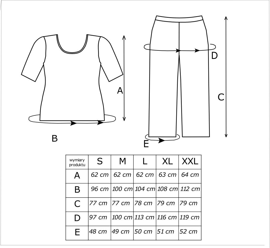DONNA PIŻAMA DAMSKA SPODNIE 3/4 4 - MICHELLE 3/4