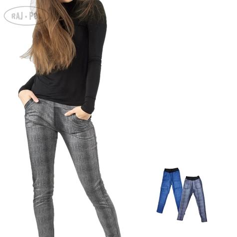 RAJ-POL LEGGINSY DZIEWCZĘCE OCIEPLANE JEANS PL017-1  ART.708017