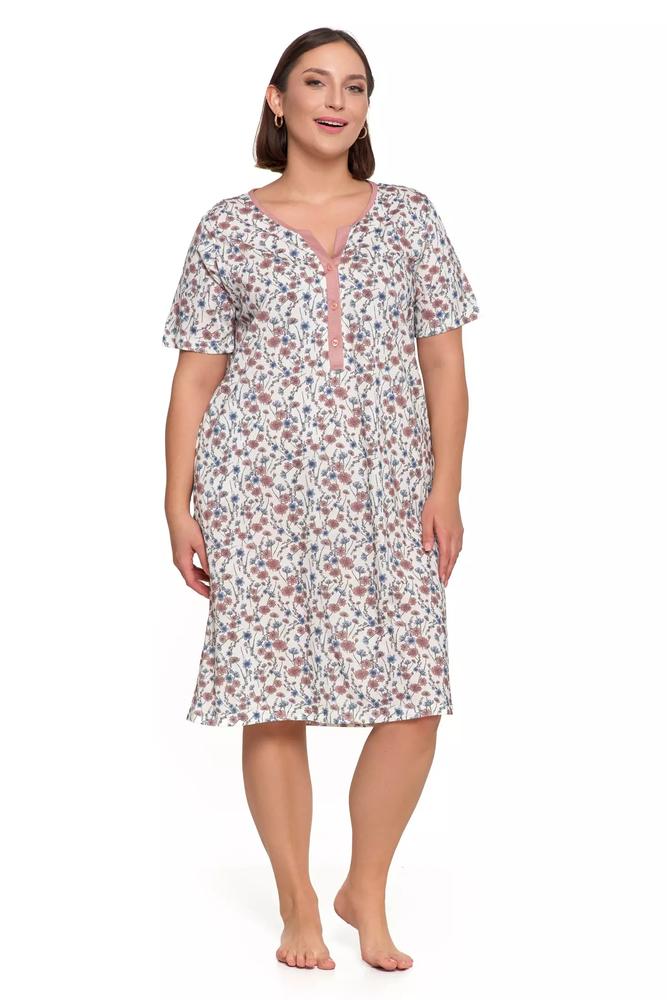 MORAJ DAMSKA KOSZULA NOCNA ROZPINANA PLUS SIZE PDK3100-018 S/S 2025