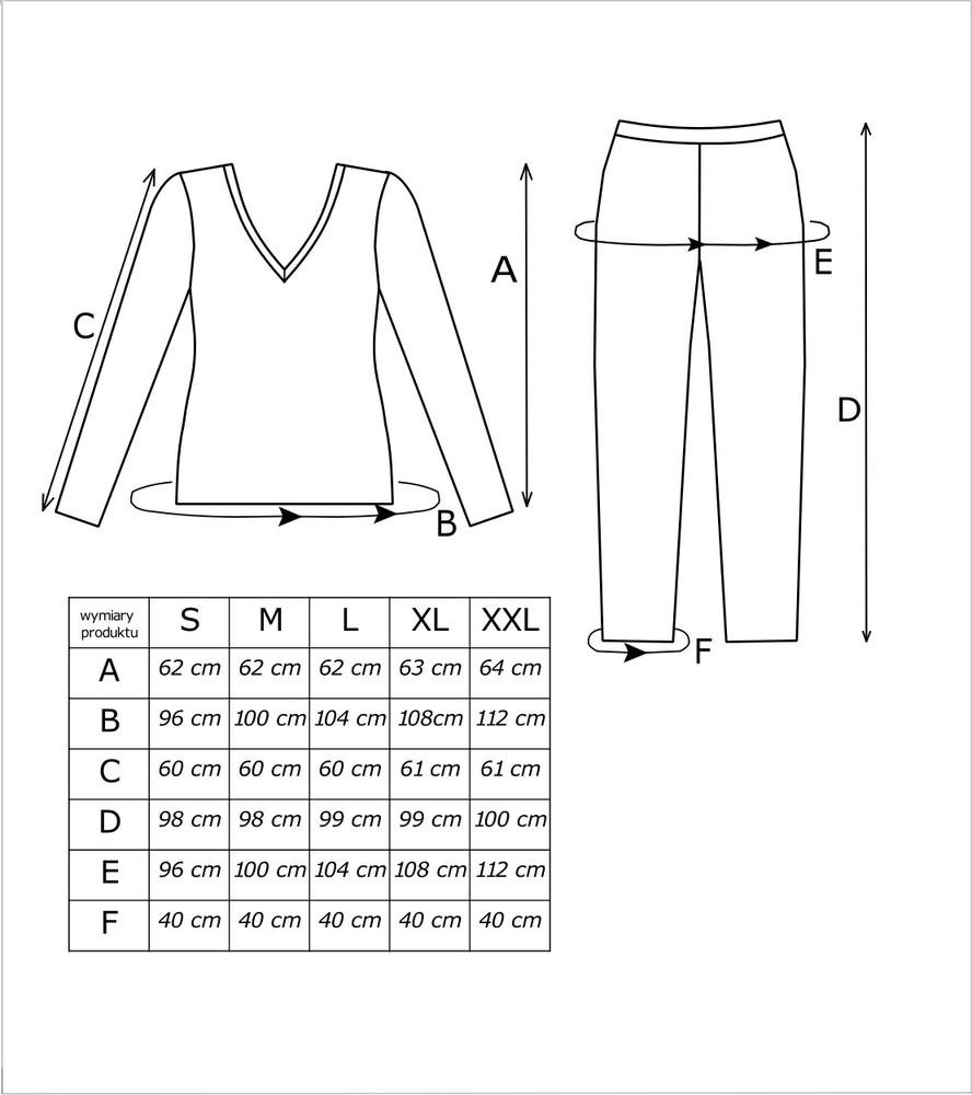 DONNA PIŻAMA DAMSKA DŁUGIE SPODNIE - DAPHNE LONG