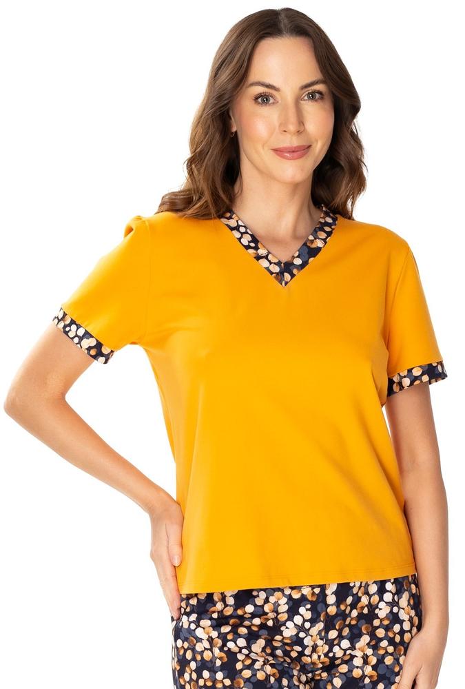 MEWA POMARAŃCZOWA BLUZKA PIŻAMOWA LUCY