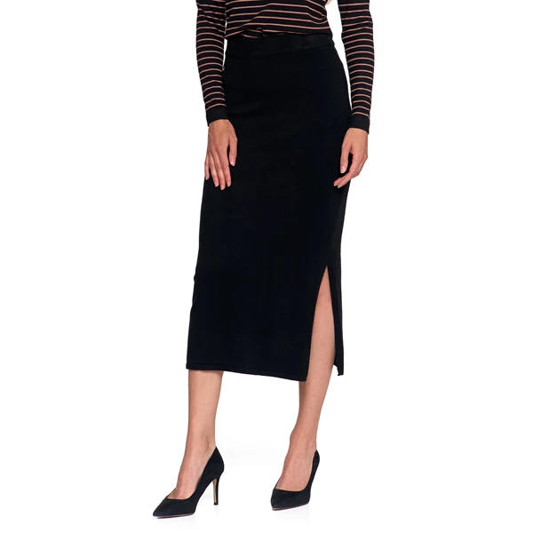 MORAJ DAMSKA SPÓDNICA SWETERKOWA MIDI Z ROZCIĘCIEM SD3000-002