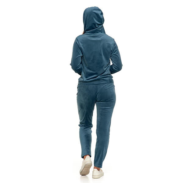 MORAJ WELUROWA BLUZA DAMSKA ROZPINANA Z KAPTUREM OBD3500-002