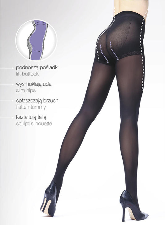 KNITTEX RAJSTOPY MODELUJĄCE SYLWETKĘ PUSH UP 40 DEN