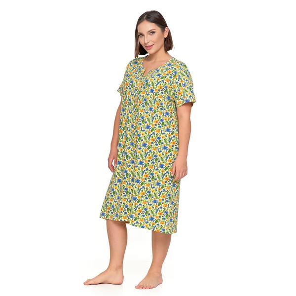 MORAJ DAMSKA KOSZULA NOCNA ROZPINANA Z KRÓTKIM RĘKAWEM PLUS SIZE PDK3100-014 S/S 2025
