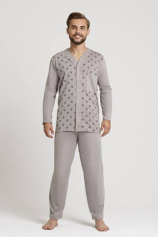 GUCIO PIŻAMA MĘSKA ROZPINANA DŁ.R, DŁ.S, PM 07 4XL-5XL (348314)