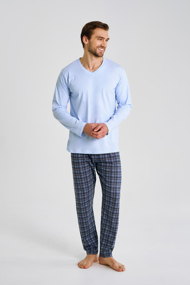 TARO 3477 PIŻAMA MĘSKA DŁUGA MARK 5XL-6XL -KOLEKCJA AW 25/26