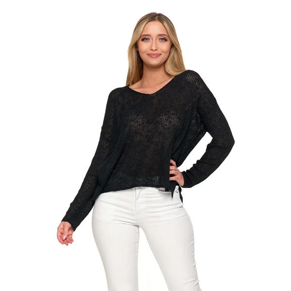 MORAJ SWETER DAMSKI AŻUROWY BDS3400-007