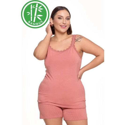MORAJ PIŻAMA DAMSKA BAMBUSOWA PLUS SIZE PDD4600-014 S/S 2025