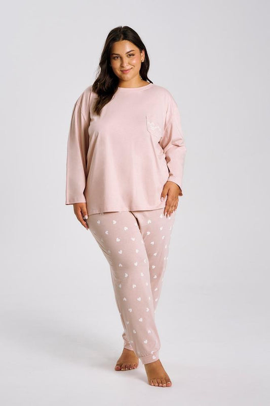 TARO 3468 PIŻAMA DAMSKA DŁUGA NORI 2XL-3XL