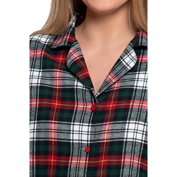 MORAJ PIŻAMA DAMSKA FLANELOWA  Z DŁUGIM RĘKAWEM PDD6400-005 AW25/26