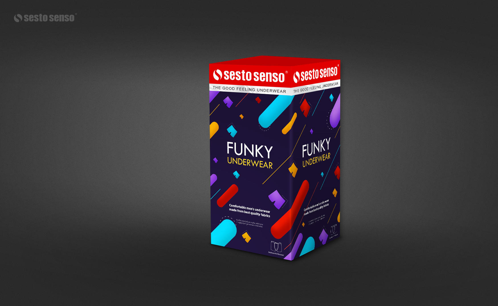 SESTO-SENSO BOKSERKI MĘSKIE FUNKY - SESTO SENSO