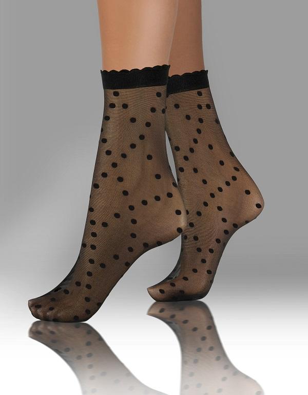 SESTO-SENSO SKARPETKI SK SOCKS PRZEZROCZYSTE Z WZORKIEM