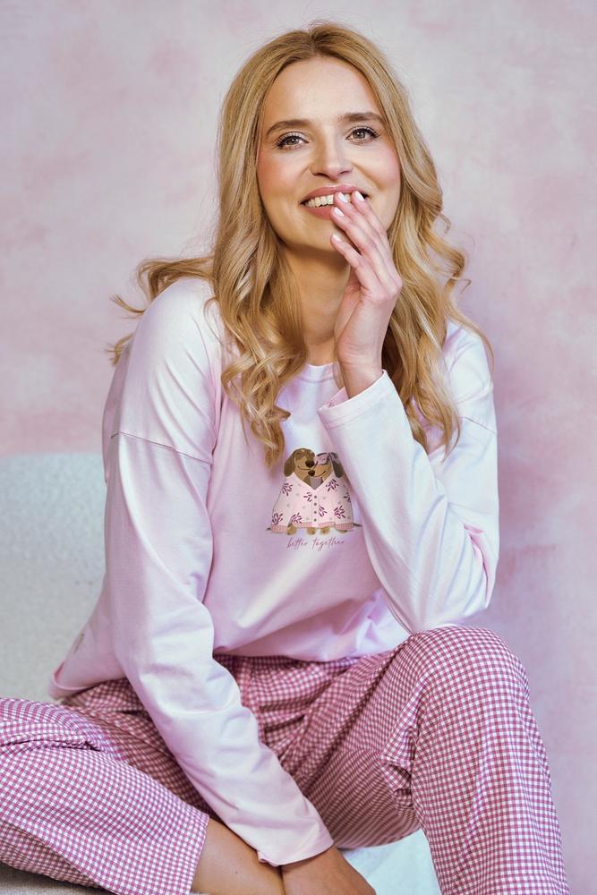 TARO 3434 PIŻAMA DAMSKA DŁUGA ELISA S-XL