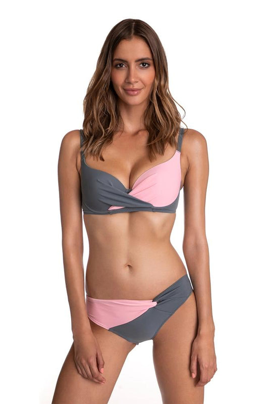 PRIMO DWUCZĘŚCIOWY KOSTIUM KĄPIELOWY DWUKOLOROWE BIKINI USZTYWNIANE MISKI 169