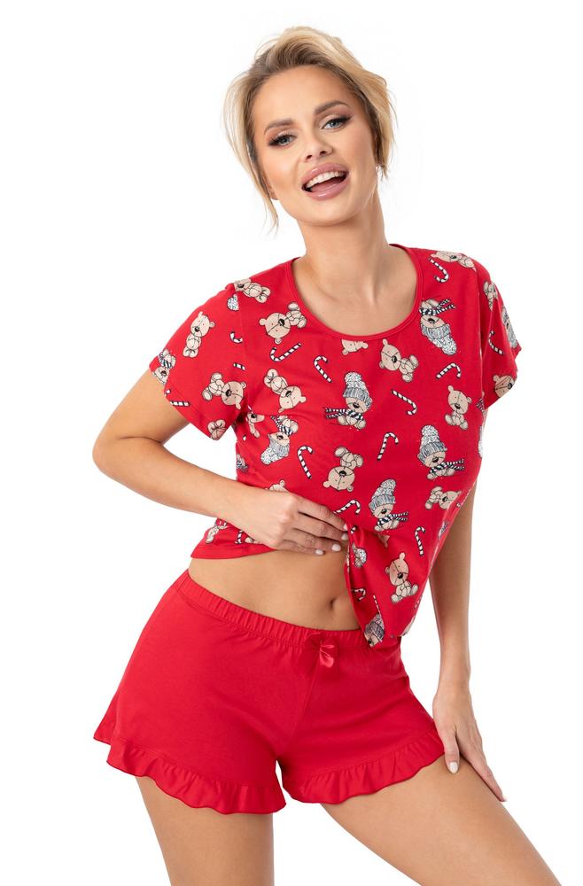 DONNA PIŻAMA DAMSKA ŚWIĄTECZNA KRÓTKIE SPODENKI - BEAR SHORT
