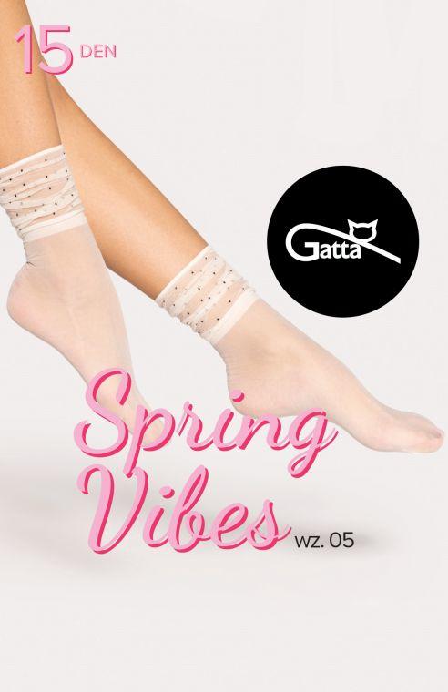 SPRING VIBES - SKARPETKI DAMSKIE WZORZYSZTE 15 DEN 000.16Z