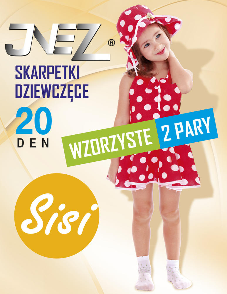 INEZ SKARPETKI DZIEWCZĘCE WZÓR 2 PARY SISI ELASTIL 20 DEN