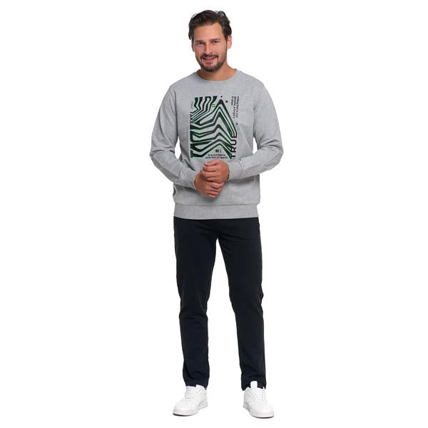 MORAJ BLUZA MĘSKA Z NADRUKIEM BEZ KAPTURA OBM3800-002