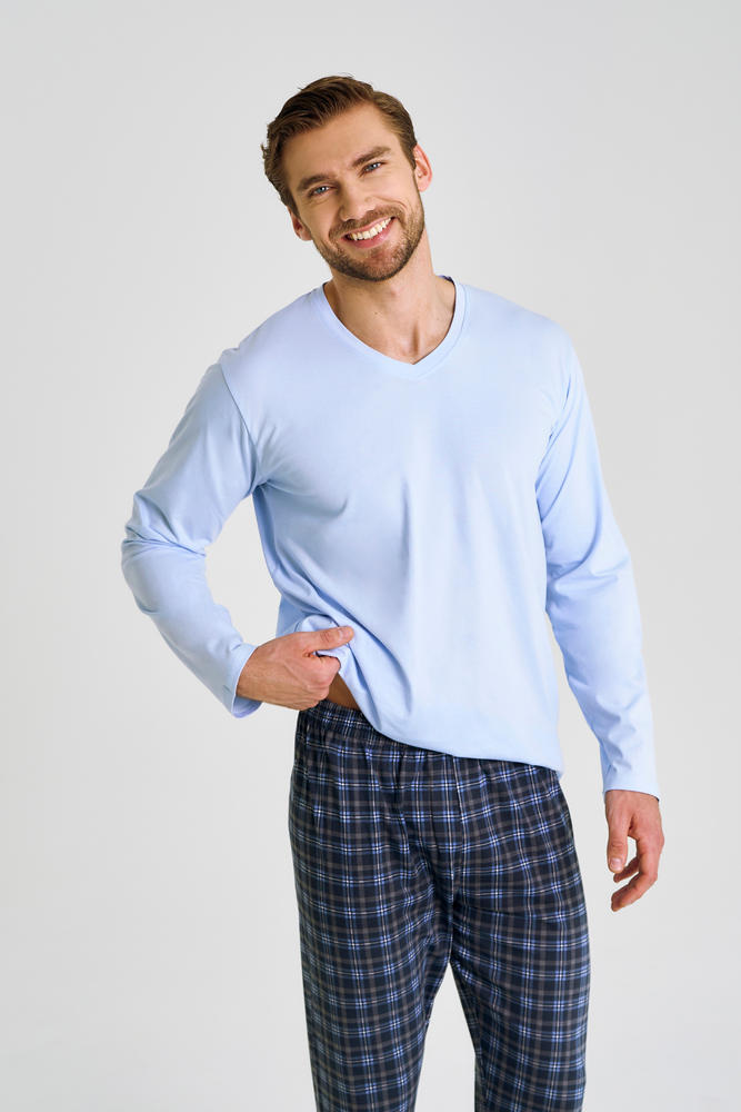 TARO 3476 PIŻAMA MĘSKA DŁUGA MARK 3XL-4XL KOLEKCJA AW 25/26