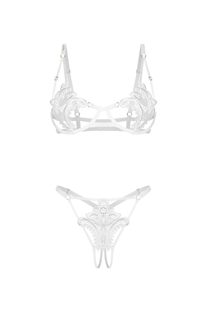 OBSESSIVE LUISE SUBLIM WHITE KOMPLET 2-CZ OTWARTY