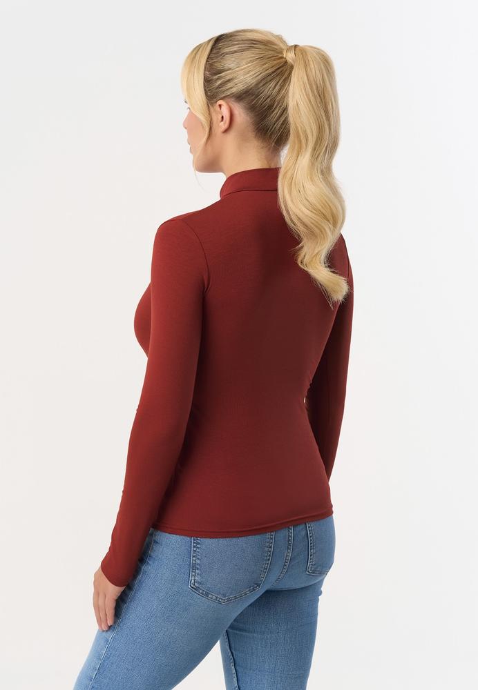BABELL PÓŁGOLF RESTA, DŁUGI RĘKAW - KOLOR DENIM, STALOWY, MARSALA, BORDO