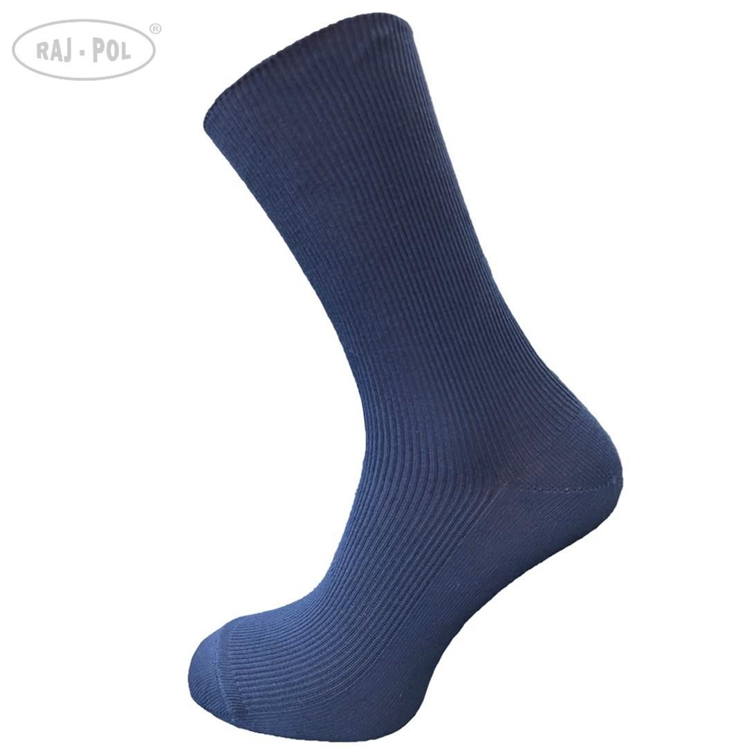 RAJ-POL SKARPETY BEZUCISKOWE BAWEŁNIANE COMFORT MEDYCZNE GRANATOWE 799565, 799572