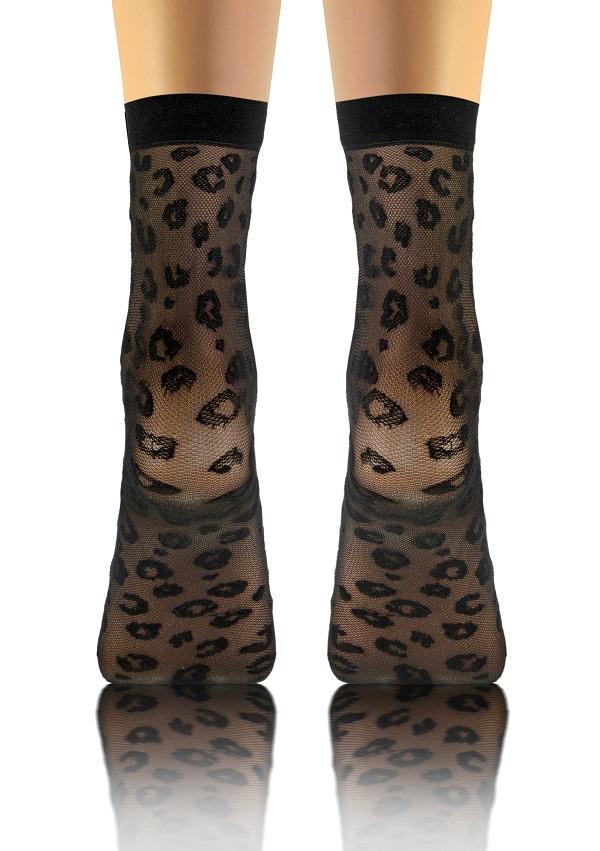 SESTO-SENSO SKARPETKI SK SOCKS PRZEZROCZYSTE Z WZORKIEM