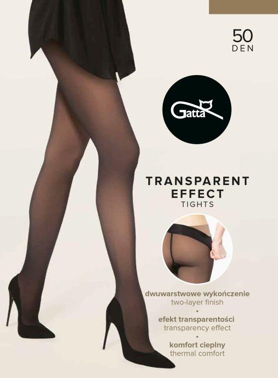 GATTA TRANSPARENT TIGHTS EFFECT 50 RAJSTOPY DAMSKIE 00040Z - TRENDY AW26/27