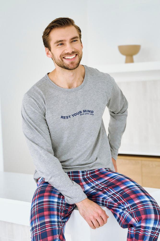 TARO 3478 PIŻAMA MĘSKA DŁUGA FRANCO S-XL