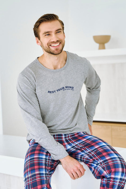 TARO 3478 PIŻAMA MĘSKA DŁUGA FRANCO S-XL