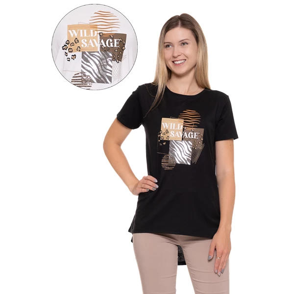 MORAJ T-SHIRT DAMSKI Z PRINTEM BD2500-029