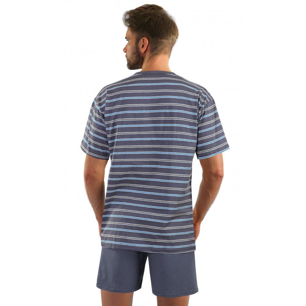 SESTO-SENSO PIŻAMA MĘSKA PASKI KR. RĘKAW KR. SPODENKI art. 2243/09 MAXI P1207