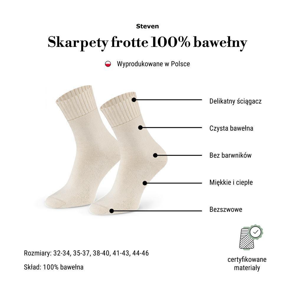 STEVEN SKARPETY MĘSKIE FROTTE 199 NATURALNE