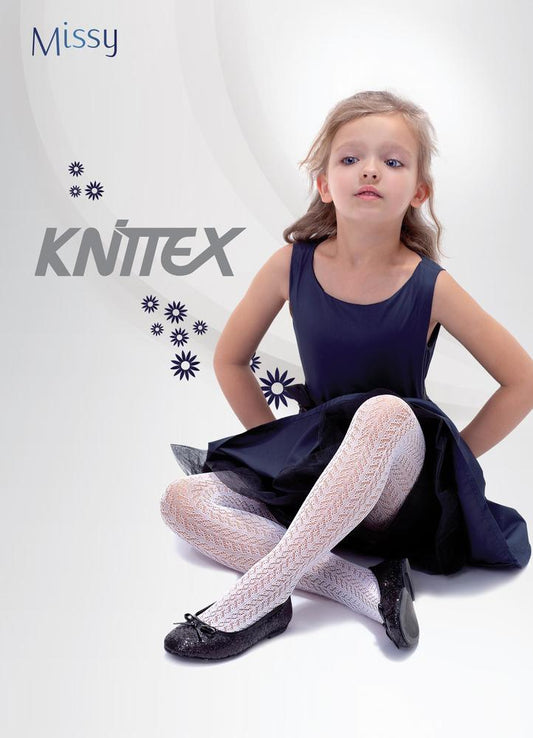 KNITTEX DR1206 - RAJSTOPY DZIEWCZĘCE AŻUROWE MISSY, 20 DEN