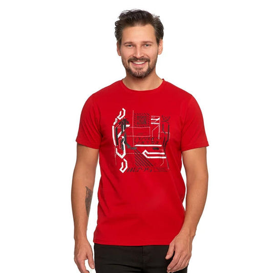 MORAJ KOSZULKA MĘSKA T-SHIRT Z NOWOCZESNYM NADRUKIEM OTS1500-107