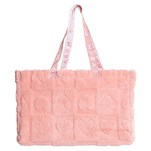 MORAJ TORBA PLUSZOWA SHOPPER Z SERDUSZKAMI MRT1300-001