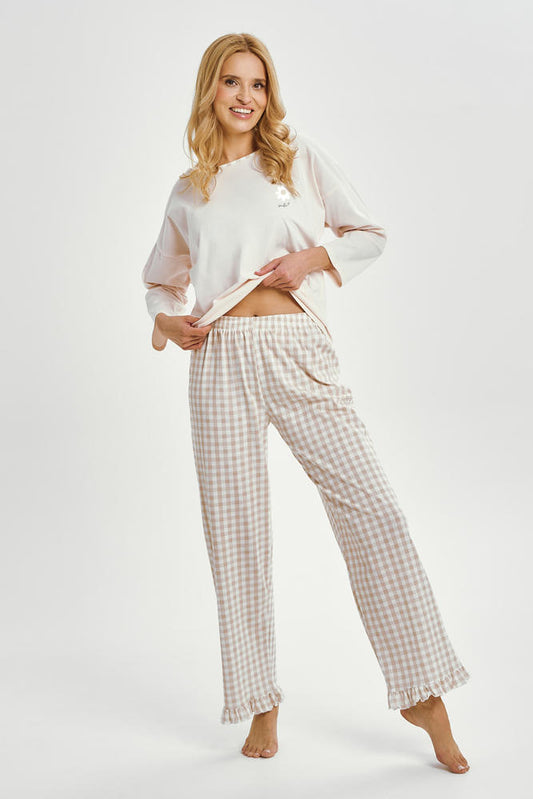 TARO 3438 PIŻAMA DAMSKA DŁUGA VERA S-XL KOLEKCJA AW 25/26