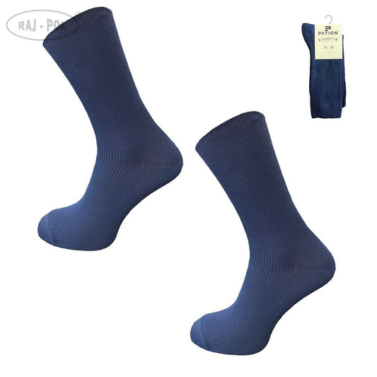 RAJ-POL SKARPETY BEZUCISKOWE BAWEŁNIANE COMFORT MEDYCZNE GRANATOWE 799558