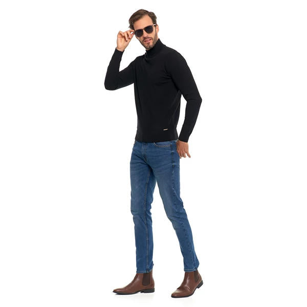 MORAJ MĘSKI SWETER KLASYCZNY Z GOLFEM OMS4500-003